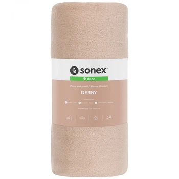 Плед Sonex Derby флісовий Двоспальний 160x200 бежевий (SO102542)