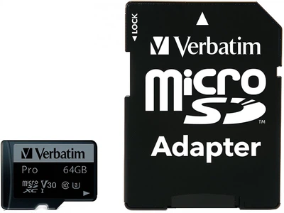 Карта пам'яті Verbatim 64GB microSDXC class 10 UHS-III PRO (47042) 328174