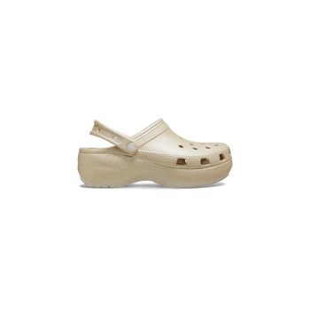 Жіночі крокси на платформ Crocs Classic Platform Glitter Clog 207241-96O (Champagne) W7/37-38/23.8см Золотистий