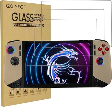 Закаленное защитное стекло Screen Pro для портативной игровой консоли Msi Claw 8 AI+ / A8 (8") [3 шт. в комплекте]