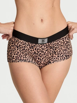 Трусики Victoria's Secret Exploded Logo Cotton Boyshort Panty M леопардовий (27204509)
