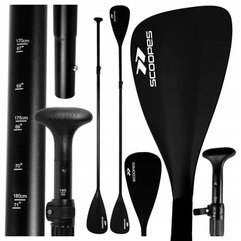Сложное весло регулируемое 2в1 для sup доски и каякинга 165-225 см Scoopes (Blade)