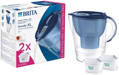 Dzbanek filtrujący Brita Marella XL niebieski + 2 filtry Brita Maxtra (1052786)