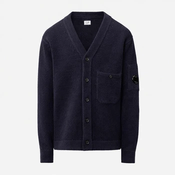Кардиган C.P. Company Chenille Cotton Knit Cardigan , темно-фіолетовий (799/Nightshade Purple), XL