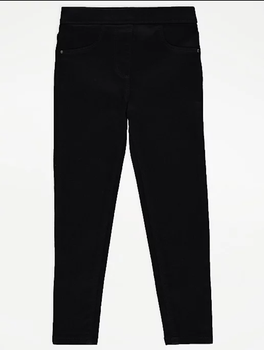 Джеггинсы George Black Wash Denim Jeggins 116-122 см (6-7 лет) для девочки Черные