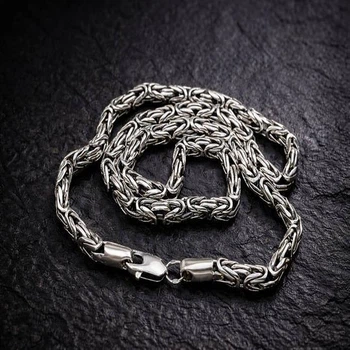 Массивный серебряная мужская цепочка "Лисий Хвост"(Фокс, Византия) 60