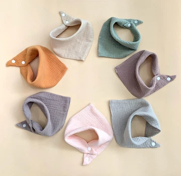 Комплект муслінових слюнявчиків CloudBibs для малюків (7 штук) (BC1107)