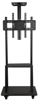 Підлогова стійка для телевізора TV CART 1500 8006 32–70 дюймів мобільний кронштейн на колесах з полицями VESA 200x200 400x400 600x400, регулювання висоти навантаження до 70 кг