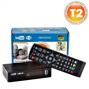 Цифровий тюнер DVB-T2 MG811 приставка для телевізора з Wi-Fi HDMI USB підтримкою YouTube IPTV MEGOGO Full HD 1080p
