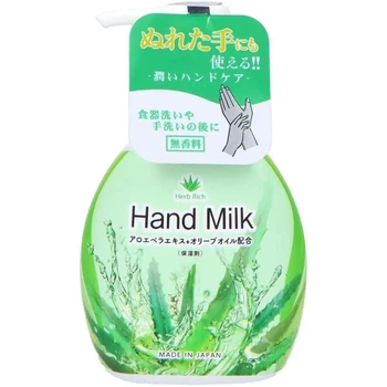 Кремовое молочко для рук с алоэ и оливковым маслом Rocket Soap Animo Hand Milk, помповый дозатор 250 мл