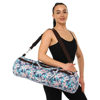Сумка-чехол для коврика для йоги KINDFOLK Yoga bag Zelart, розово-голубой 26л