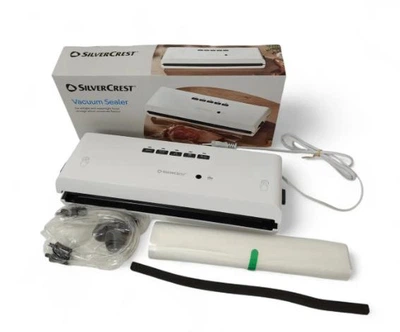 Вакуумний пакувальник Silver Crest SV 130 A1 White, 130 Вт, режими Wet/Soft, ширина пакета до 30 см + рулон плівки