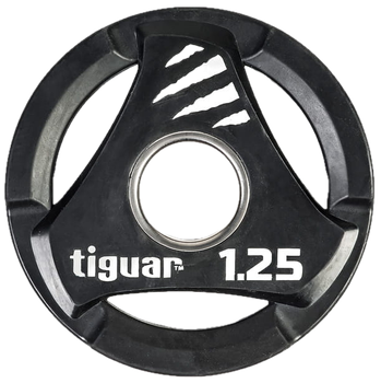Talerz Olimpijski Tiguar PU 1.25 kg Czarny TI-WTPU00125 (5902860490876)