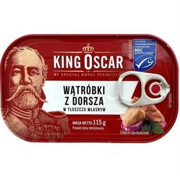 Печінка тріски King Oscar у власному соку - 115 g