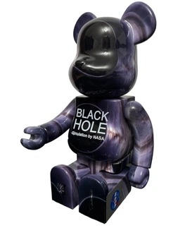 Статуетка Bearbrick Black Hole 400% 28 см Чёрная Дыра