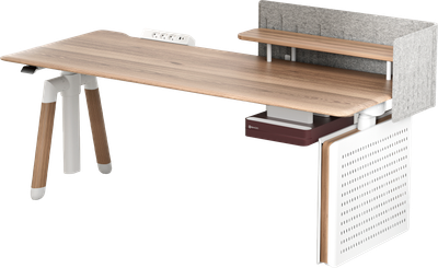 Компьютерный стол с электрорегулировкой высоты Sihoo D07 1.8m Maple/White