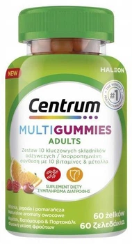 Вітамінний комплекс GlaxoSmithKline Consumer Healthcare Centrum Multi Gummies Energy Adult 60 жувальних пастилок Смак Вишня, чорниця і апельсин (5054563264626)