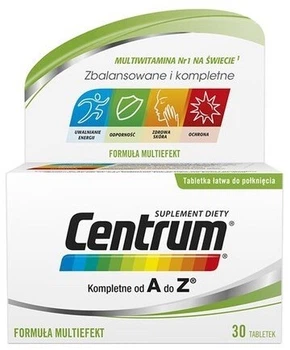 Вітамінно-мінеральний комплекс GlaxoSmithKline Consumer Healthcare Centrum повний від A до Z 30 таблеток (5054563128867)