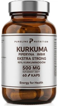 Дієтична добавка MedFuture Pureline Nutrition Куркума Ekstra Strong + Піперін + Імбир 60 капсул (5907589312935)