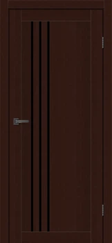 Дверне полотно MS DOORS MONTANA 80х200 см Горіх темний Скло чорне (144555)