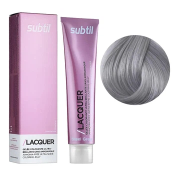 Безаміачна гелева фарба Subtil для волосся Lacquer Gris acier - Сірий сталевий 60 мл