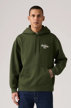Мужское худи на флисе Levi's 48(M) Зелёный (141798)