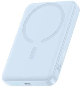 Павербанк з бездротовою зарядкою Qi 15W Baseus 10000mAh 22.5W EnerFill FM11 Ultra-Mini Magnetic 2в1 QC3.0+PD3.0 (P1008210E313-00) Blue
