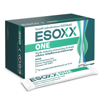 Esoxx One – саше от изжоги и кислотного рефлюкса для защиты слизистой пищевода, 20×10 мл