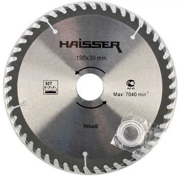 Диск пильний 190*30 50 зуб по дер. HAISSER 4311626