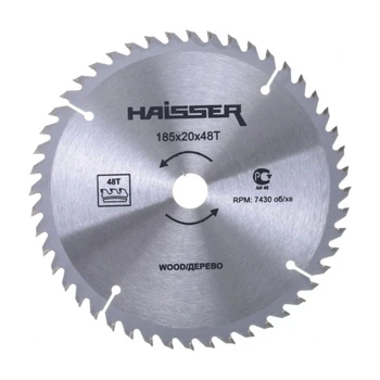 Диск пильний 185*20*48 зуб по дер. HAISSER 4311639