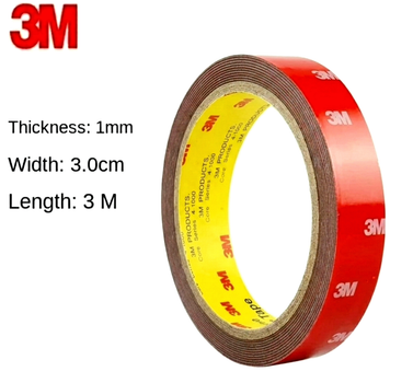 Прочная двусторонняя клейкая лента 3M 4229P ширина 30 мм длина 3 метра Серая