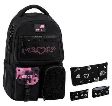 Рюкзак шкільний + пенал Kite Education teens Drama Queen K26-2587M-2