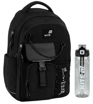 Рюкзак шкільний + пляшка Kite Education teens Dark Matter K26-2597L-2