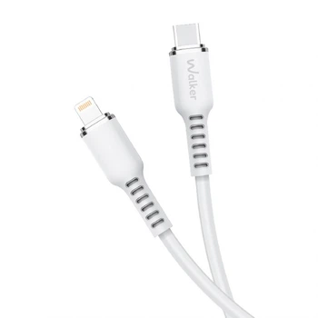 Кабель USB WALKER C795 Type-C to Lightning white