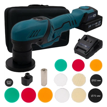 Акумуляторна ексцентрикова полірувальна машина PROFI-TEC PPM-8012SCP Set Professional (2×PT1225 (2.5 Аг), зарядний пристрій) (008179)