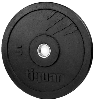Talerz Olimpijski Tiguar V2 Bumper 5 kg Czarny TI-WB00500V2 (5902860492276)