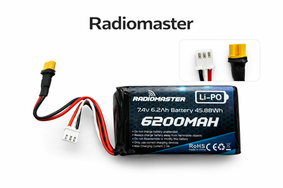 Акумулятор Radiomaster LiPo для пультів радіокерування 6200mAh 7.4V 2S XT30, TX16S, BOXER HP0157.BATT-6200-2S
