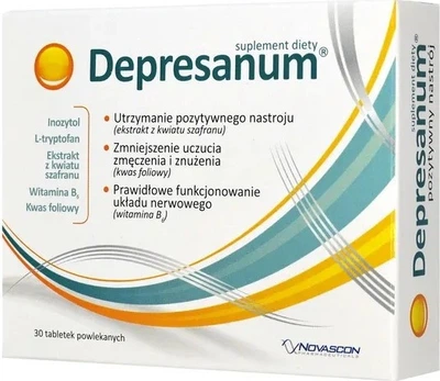 Дієтична добавка Novascon Depresanum 30 таблеток (5907461319342)