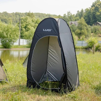 Саморозкладний намет душ для перевдягання біо туалету Pop-Up 120х190 см туристичний похідний намет автомат для кемпінгу під туалет душ Чорна