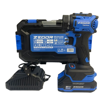 Винтоверт импакт аккумуляторный Zegor IDAX-21BL-50 21 В Комплект