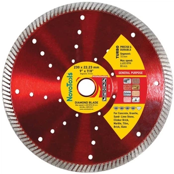 Алмазний диск 230 10х22,23 Professional турбоволна NovoTools 25 шт (017422)