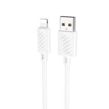 Кабель HOCO Lightning Gratified charging data cable (packaged) X88 |1m, 2.4A| white