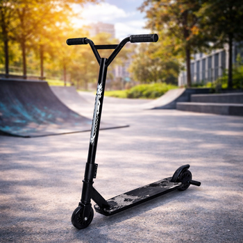 Трюковой самокат Scale Sports Maximal Exercise Черный — самокат для трюков с пегами, усиленная дека, подшипники ABEC-7