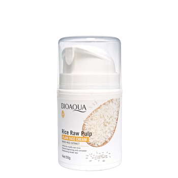 Крем для обличчя зволожувальний Bioaqua Rice Raw Pulp з екстрактом рису, 50 г
