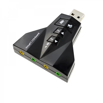 Звуковая карта USB 2.0 DX135 — внешняя аудиокарта для ПК и ноутбука (748946)