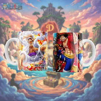 Чашка з принтом One Piece 330 мм Біла