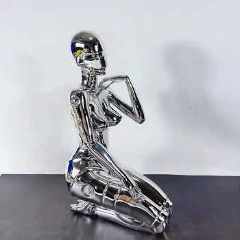 Велика статуетка Кіберпанк Геноїд Хадзіме Сораяма (Hajime Sorayama), срібна