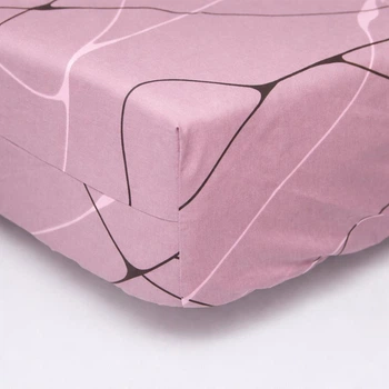 Простирадло на резинці Moon&Star Pink Lines Бязь Gold Люкс 140х200х10 см (MS-850002950)