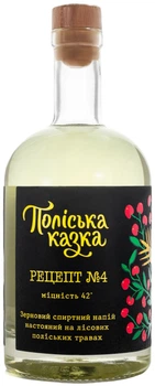Зерновой спиртной напиток Поліська казка Рецепт №4 на лесных травах 0.5 л 42% (4820290850163)