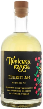 Зерновой спиртной напиток Поліська казка Рецепт №4 на лесных травах 0.7 л 42% (4820290850200)
